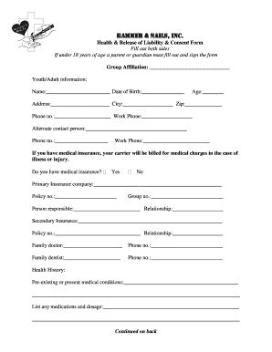 Fever, high body temperature, shortness of breath, loss of sense of taste or smell, dry cough, runny nose, or sore throat. Fillable nail consent form - Edit Online & Download ...