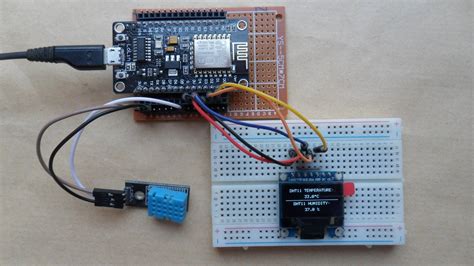 Esp8266 Nodemcu Interfacing With Dht11 Sensor And Ssd1306 Images And