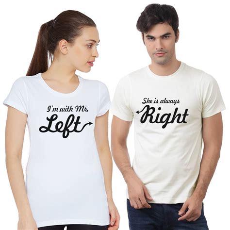 Mr Left And Mrs Right Couples T Shirts 4fancyfans Couple T Shirt