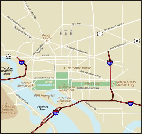 Tourist map, map of the national mall, smithsonian, tourist map of washington dc and much more. Washington DC Map - United States Capital City Map