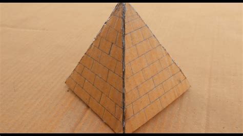 how to make a cardboard pyramid making a pyramid out of cardboard youtube