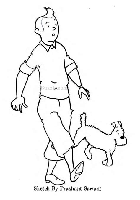 Tintin 48 Cartoons Printable Coloring Pages
