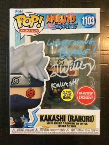 Funko Pop Kakashi 1103 Gamestop Exclusive Signed By Dave Wittenberg