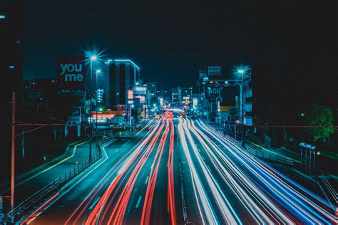 Time Lapse Photo Of Roadway During Evening · Free Stock Photo
