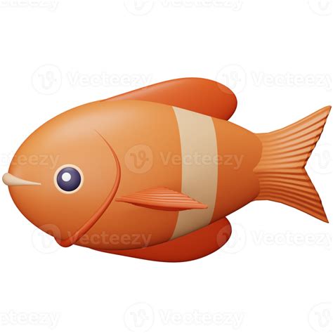 Fish 3d Rendering Isometric Icon 27856499 Png