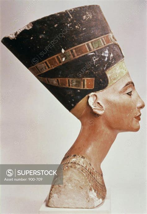 Bust Of Queen Nefertiti Profile Ca1352 36 Bce Limestone Staatliche Museen Preussischer