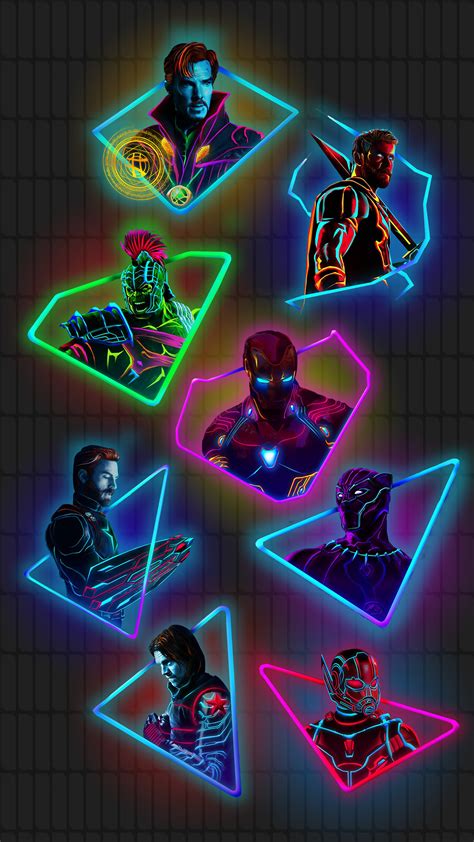 27 Neon Avengers Wallpapers On Wallpapersafari
