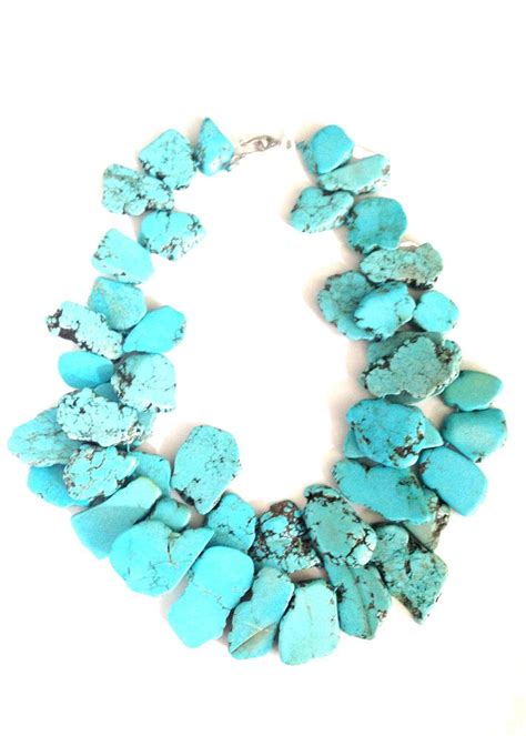 Turquoise Stone Statement Necklace Pre Order Stone Statement Necklace
