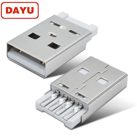 Short Body Copper Usb A Male Connector Type 20 For Data Cable