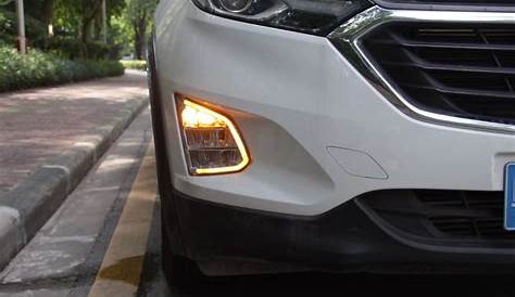 Pair LED Daytime Running Fog Light DRL Turn For Chevrolet Equinox 2018