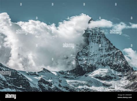 Typical Cloud Formation On The Matterhorn Matterhorn Cloud Stock Photo