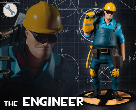 Team Fortress 2 The Blu Engineer Statue Gaming Heads