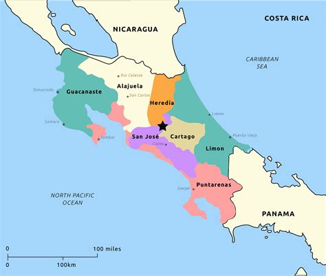 Carte Du Costa Rica ≡ Voyage Carte Plan