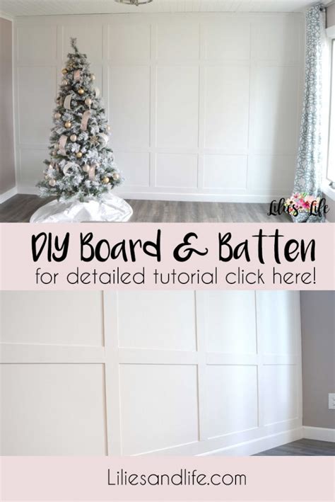 Explore new furniture, décor and lighting in this look. DIY Board and Batten Accent Wall Tutorial | Lilies and Life - Interior Decorating | Blog | Home ...