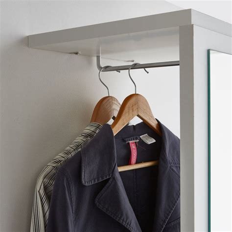 Reynal Wall Mounted Coat Rack With Mirror And Shoe Tidy Wall Mounted