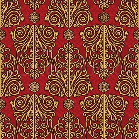 Abstract Beautiful Background Royal Damask Ornament Vintage Rich