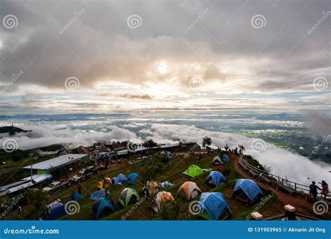 Mountain And Morning Fog At Phu Tubberk Thailand Stock Image Image Of