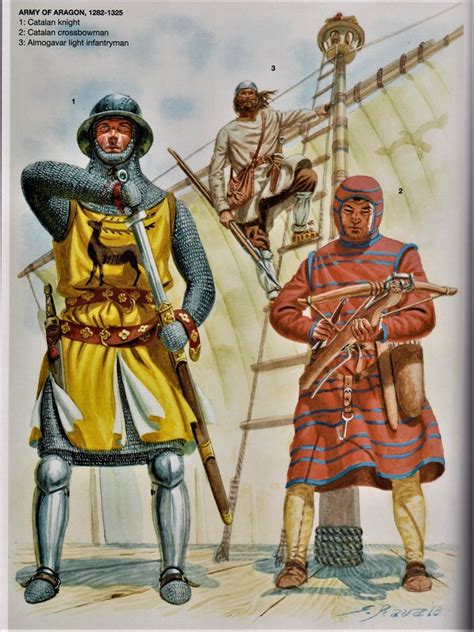 Soldiers Of Aragon 1281 1325 Medieval History Warriors Illustration