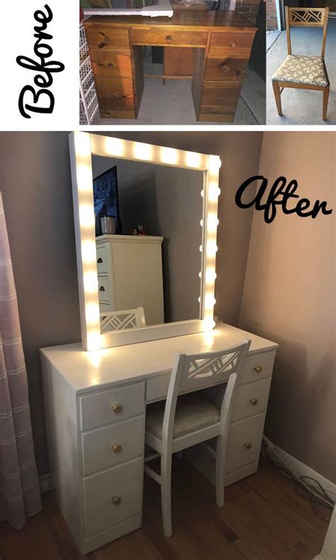 If you don't have a big budget available for a makeup vanity, you can still create something nice. Our Projects | Refurbished furniture diy, Diy vanity ...