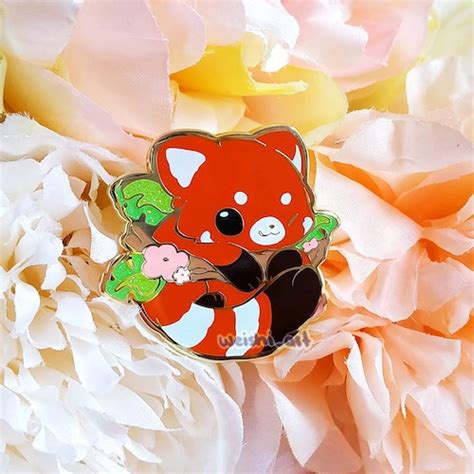 Red Panda Pin For Jackets And More Animal Enamel Pin Cute Etsy