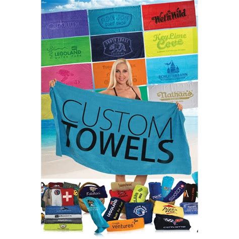 30x60 Terry Velour Promotional Beach Towel 11 Lb Per Dz