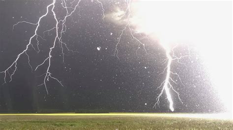 Close Up Lightning Strike I Captured West Of Millet Alberta Canada At
