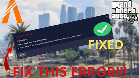 How To Fix Connection Failed Failed To Getinfo Server After Attempts Issue In Fivem