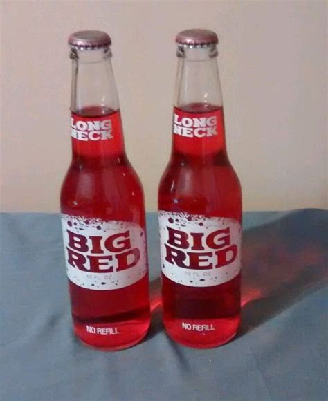 2 Vintage 1978 Big Red Soda Pop Glass Full Bottle Long Neck Never Opened Nos Vintage Soda