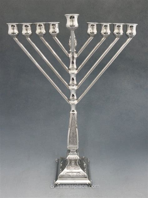 Zurich Rambam Chabad Sterling Silver Menorah 18 The Chassans Place