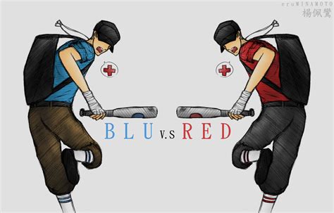 Tf2 Blu Scout Vs Red Scout By Xcheckmate On Deviantart