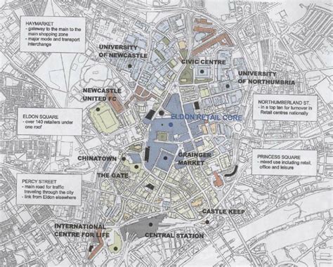 Newcastle City Centre Map