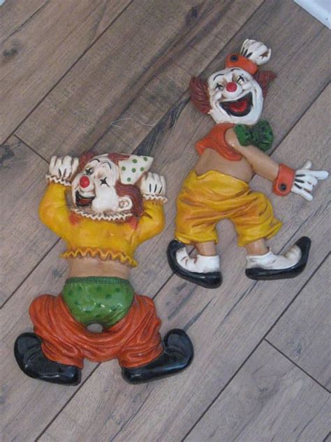 Vintage Clown Wall Hangings By Homco Vintage Clown Etsy Wall Hanging