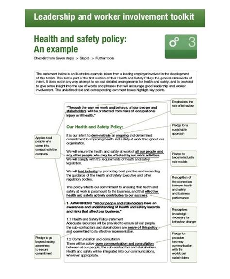 8 Free Workplace Safety Policy Templates Pdf Free And Premium Templates
