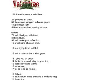 Poem for Valentine Day