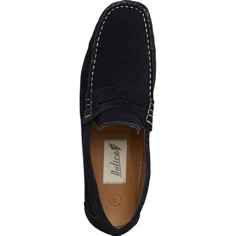 Buy Onfire Mens Suede Loafer Shoes Navy