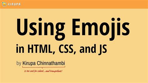 Emojis In Html Css And Js Youtube