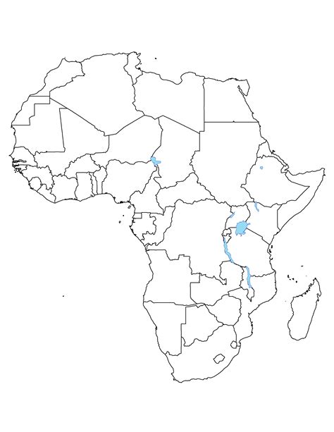 Africa Political Outline Map Full Size Ex