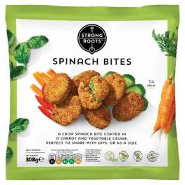 STRONG ROOTS SPINACH BITES 308G