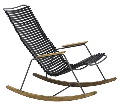 The eames molded plastic rocking chair from herman miller is a thoroughly modern piece that sheds new light on creative use of materials. Click Rocking chair - Plastic & bamboo Black by Houe