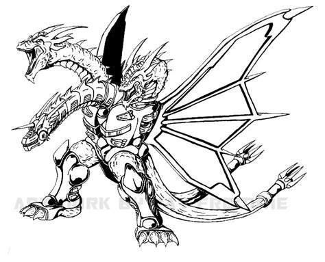 King ghidorah coloring pages are a fun way for kids of all ages to develop creativity, focus, motor skills and color recognition. MKG Lines by AlmightyRayzilla on deviantART