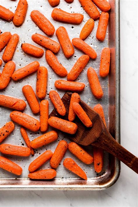 Roasted Baby Carrots Garnish And Glaze