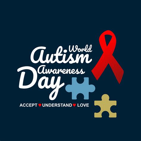 World Autism Awareness Day On April 2 Background With Puzzle Pieces