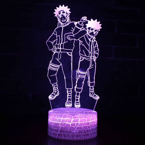 3d led night light base material: Anime Naruto Uzumaki Led Night Light Team 7 Sasuke Kakashi ...