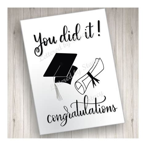 Give them helpful advice without being bossy. Graduation Card You did it Congratulations graduate with | Etsy | Graduation cards handmade ...