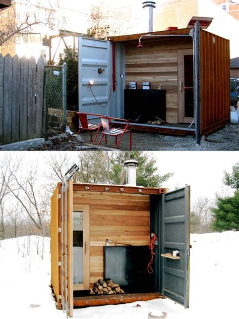 Green Style The Prefab Sauna Box From Castor Container House