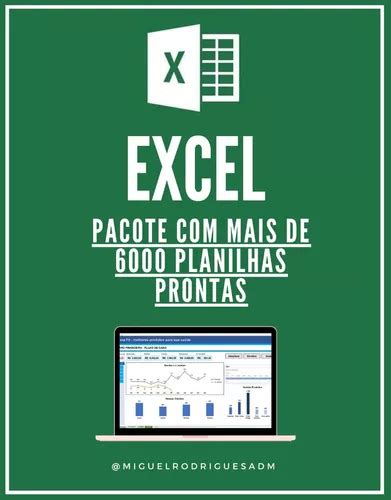 Excel Pacote De 6000 Planilhas Todas As Áreas Mercadolivre