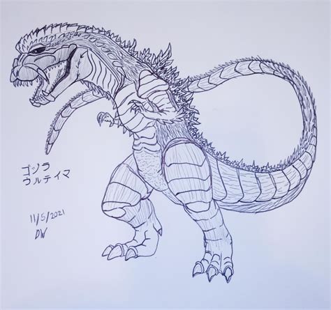 Skinny Godzilla Ultima By Gojira2016d On Deviantart