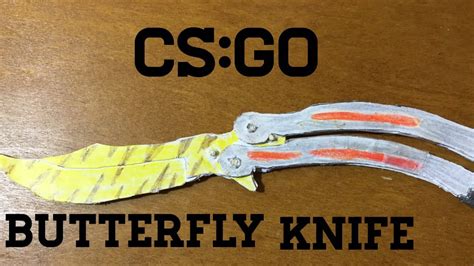 How To Make A Paper Csgo Butterfly Knife Youtube