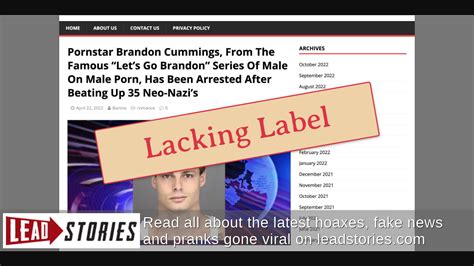 Fact Check Story About Brandon Cummings Arrest Is Not Real Originated On Satirical Site