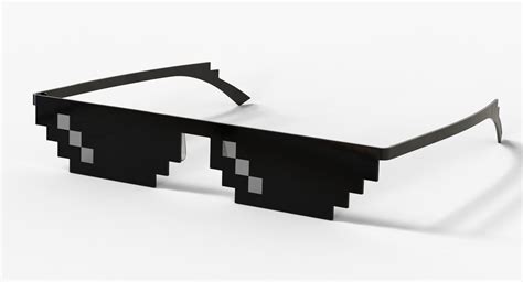 Thug Life Pixel Sunglasses 3d Model 29 C4d Fbx Obj Max Free3d